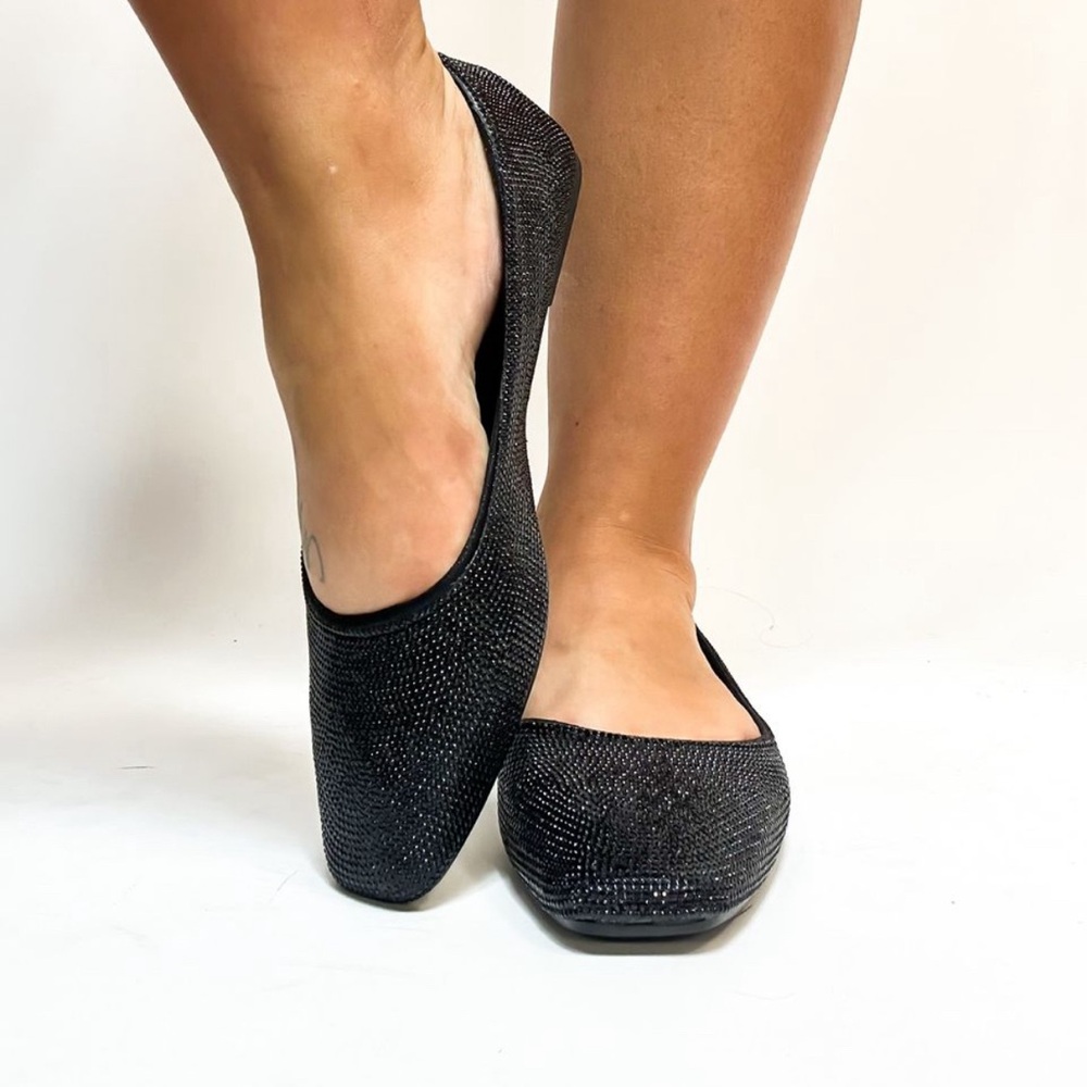 🖤 rhinestone ballerina Slippers
